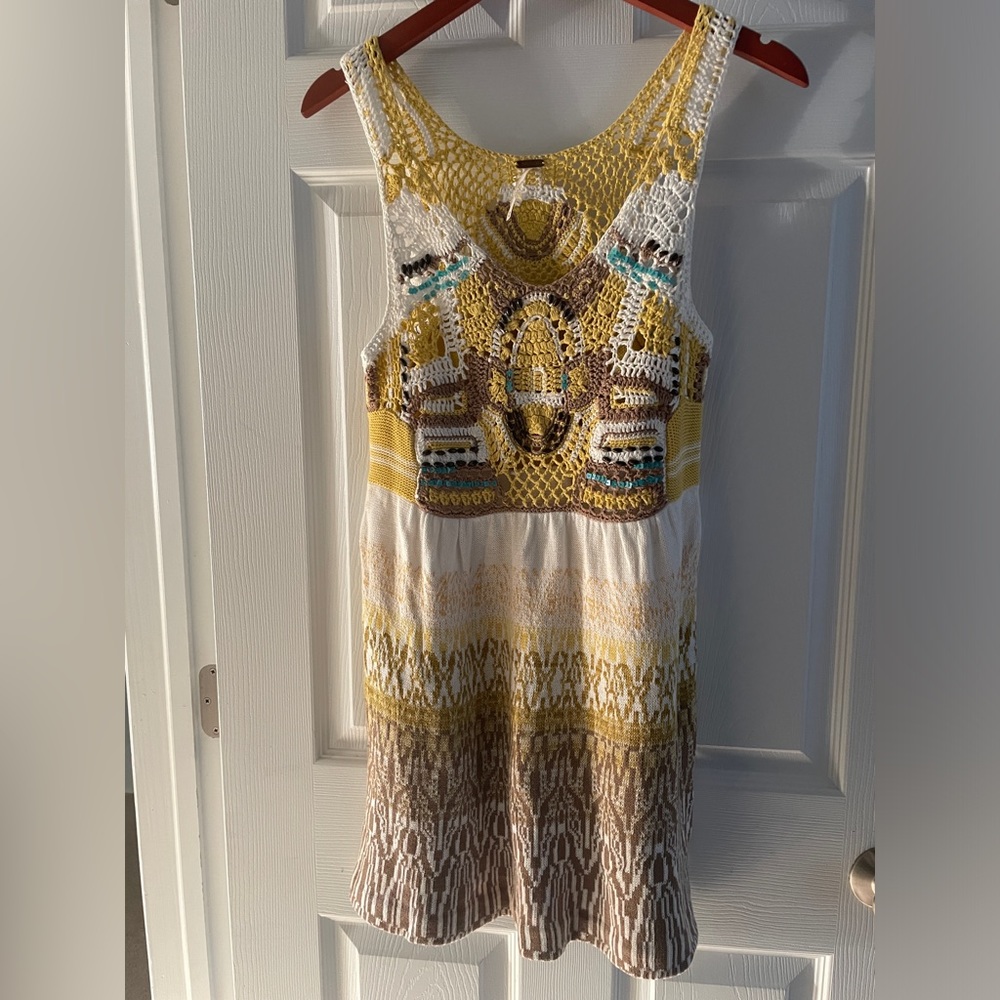Free People Crochet Knit Tank Dress